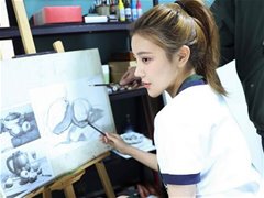 小美女夏西美术教室师生主题2系列画室的故事