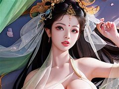 仙气飘飘的AI美女薄纱轻舞如梦如幻