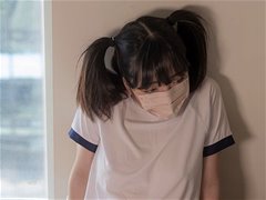 Shojo写真放学后的体操服双马尾女生
